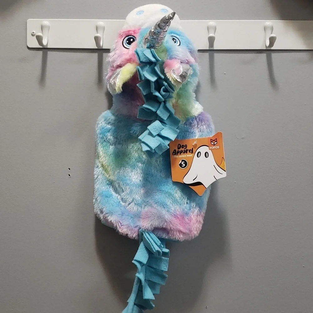 Fofos Dog Apparel Cozy Multicolor Unicorn Costume